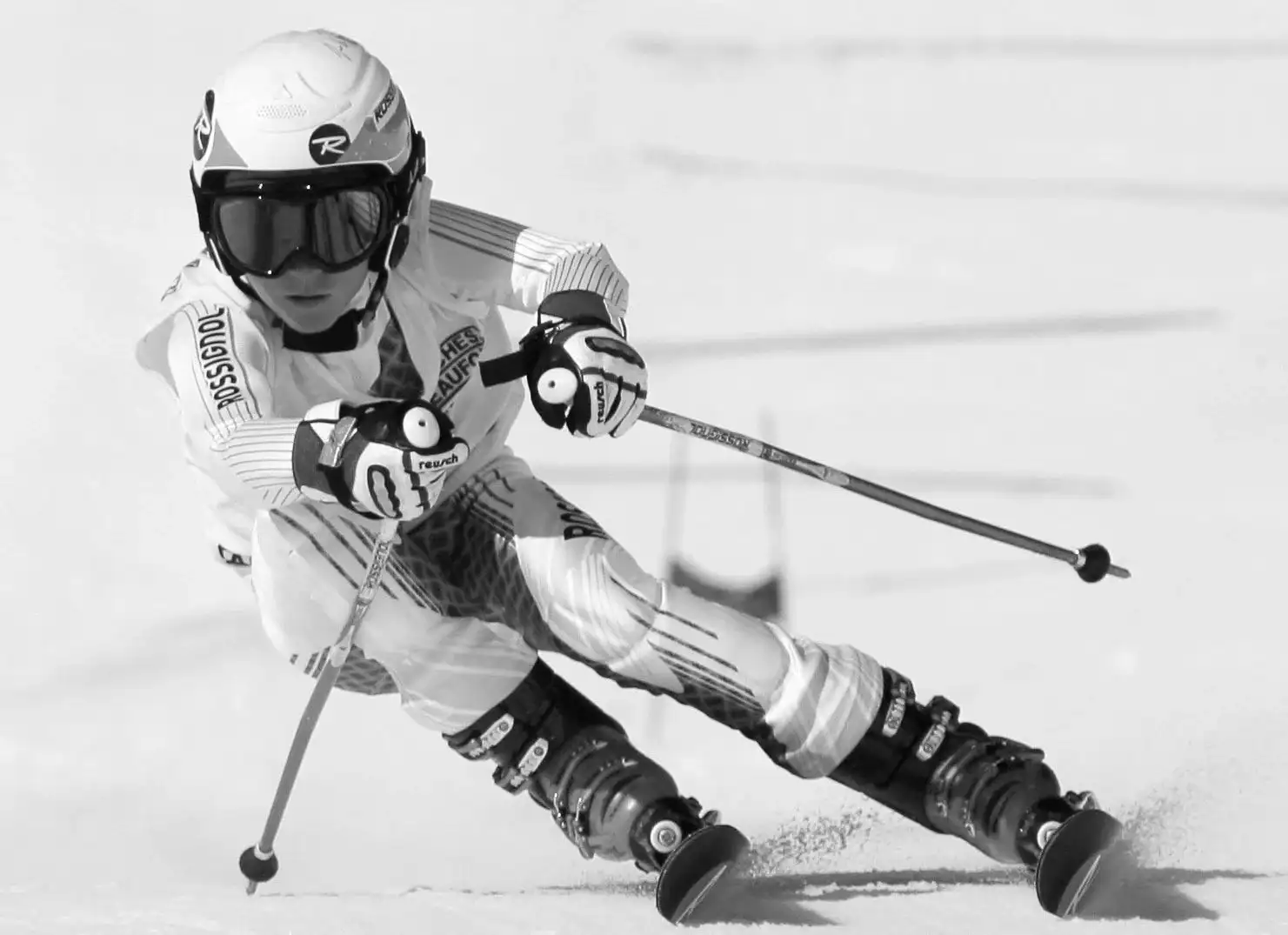 Gaspard Blanc en compétition de ski alpin, originaire d’Arêches-Beaufort