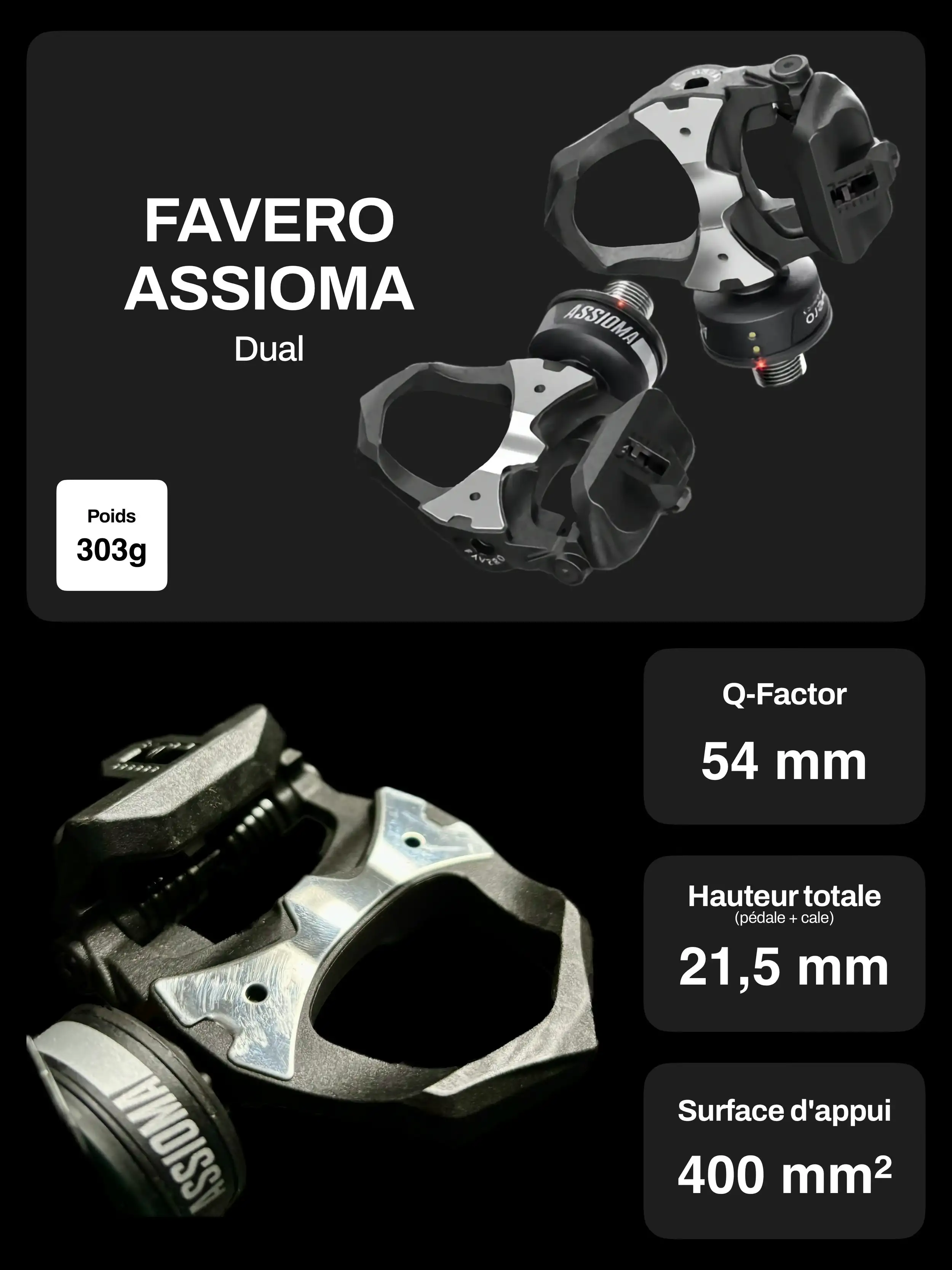 Pédale capteur de puissance Favero Assioma Duo