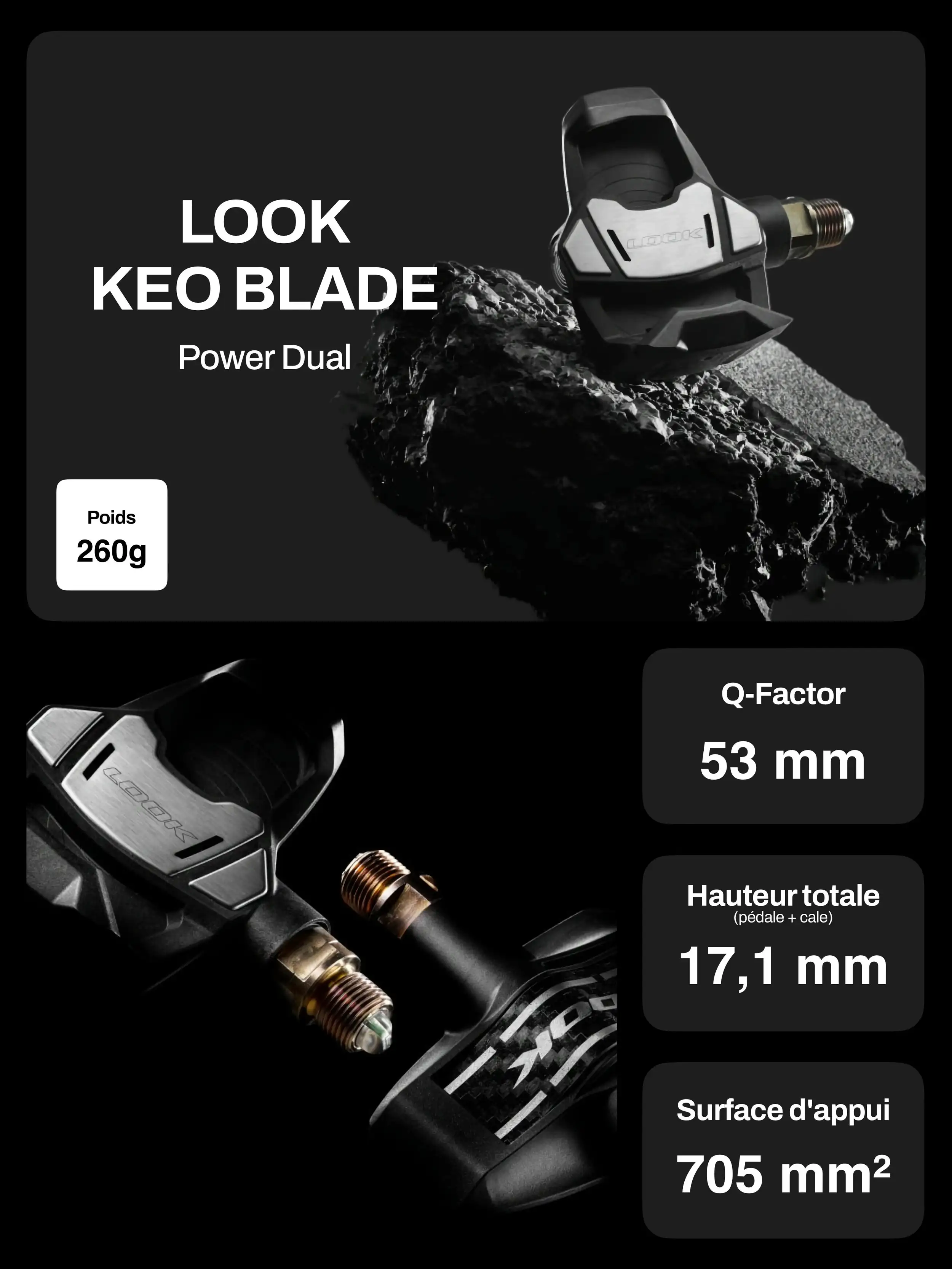 Pédale route Look Keo Blade avec capteur de puissance